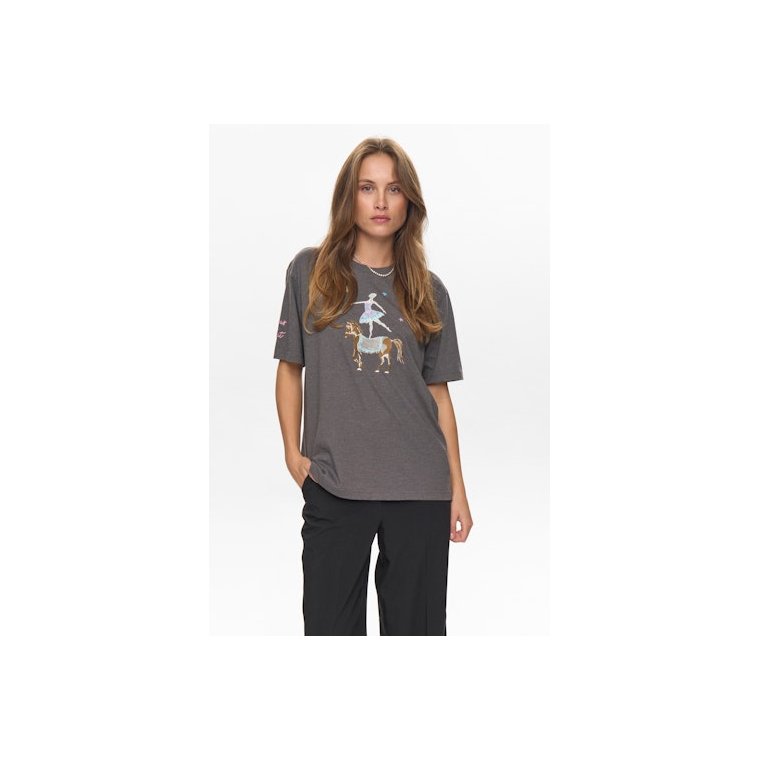 NMPH - NUPRIMA OVERSIZE T-SHIRT - Dark grey melange
