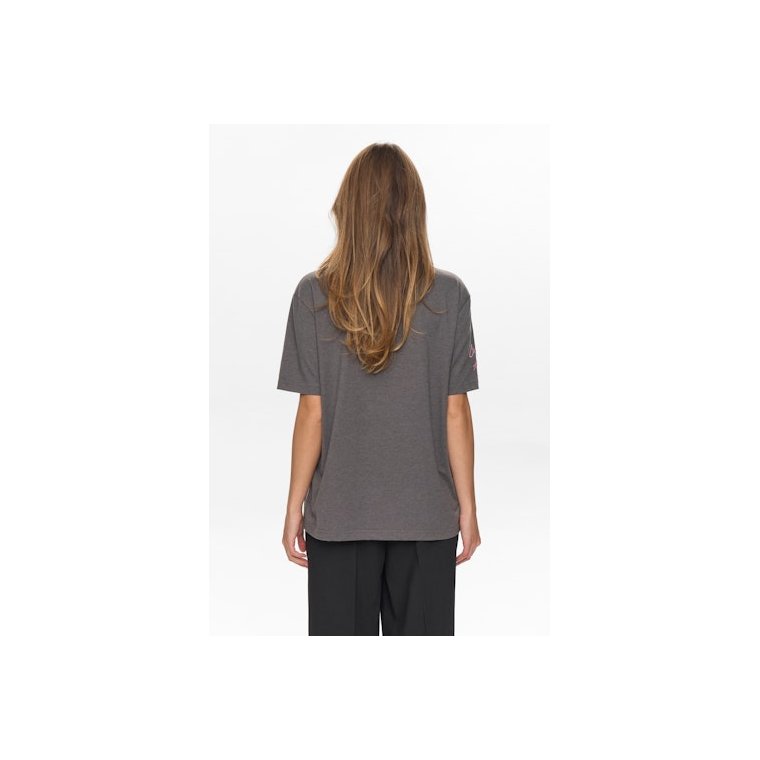 NMPH - NUPRIMA OVERSIZE T-SHIRT - Dark grey melange