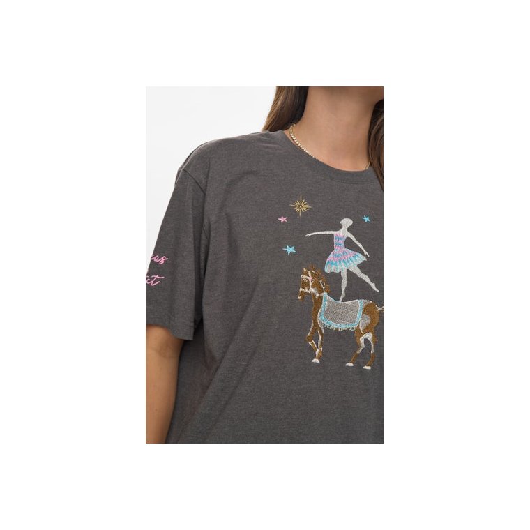 NMPH - NUPRIMA OVERSIZE T-SHIRT - Dark grey melange