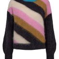 N�mph - NUSURI MULTI STRIPE PULLOVER - Obsidian