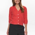 N�mph - NUSURI BRUSHED SS CARDIGAN - Fiery Red