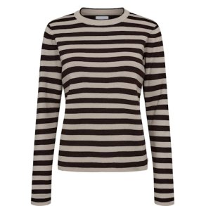 NMPH - NMPH - NUSTRIPY PULLOVER - Black Coffee