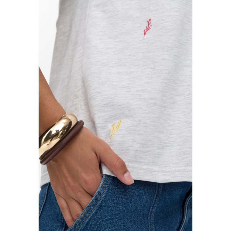 NMPH - NUGRAIN T-SHIRT - Light grey mel