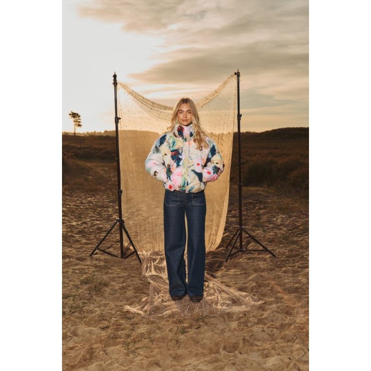N�MPH - NUDAGMAR SHORT PUFFER JACKET - Pink Lady