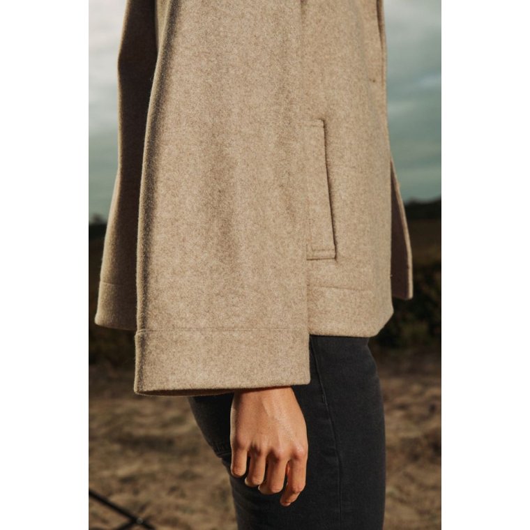 N�MPH - NUKIMMA SHORT JACKET - Sesame Melange