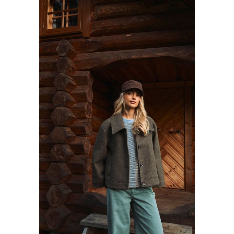 N�MPH - NUKIMMA SHORT JACKET - Forest night