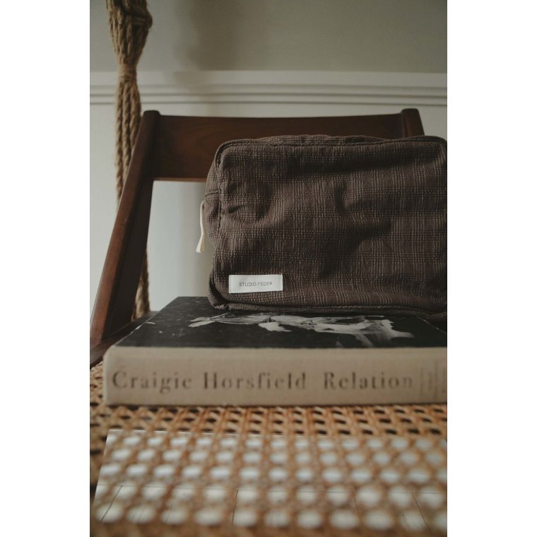 Studio Feder - OFELIA TOILET BAG - SEERSUCKER - BRUNO CHECK