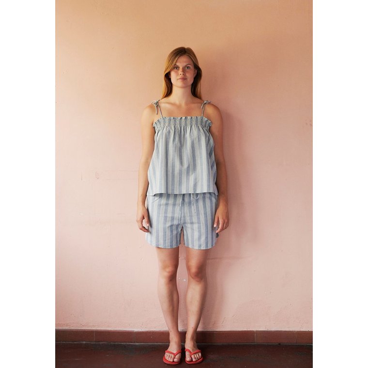 HABIBA - STOCKHOLM STRIPE STRAP TOP - SEA