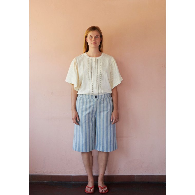 HABIBA - STOCKHOLM STRIPE BERMUDA SHORTS - SEA