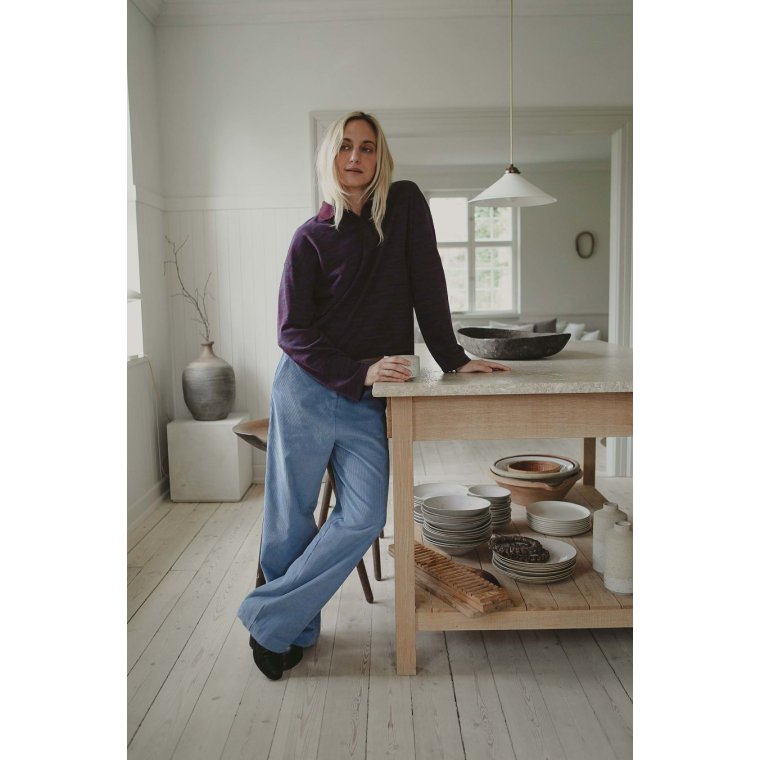 Studio Feder - PAULINE LS POLO - PLUM