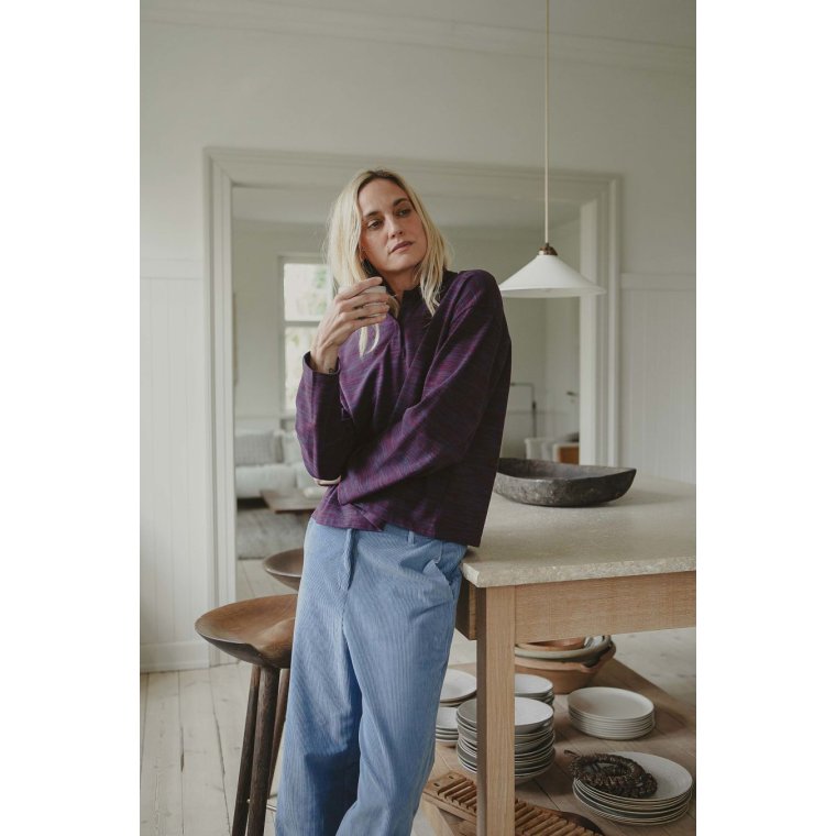 Studio Feder - PAULINE LS POLO - PLUM