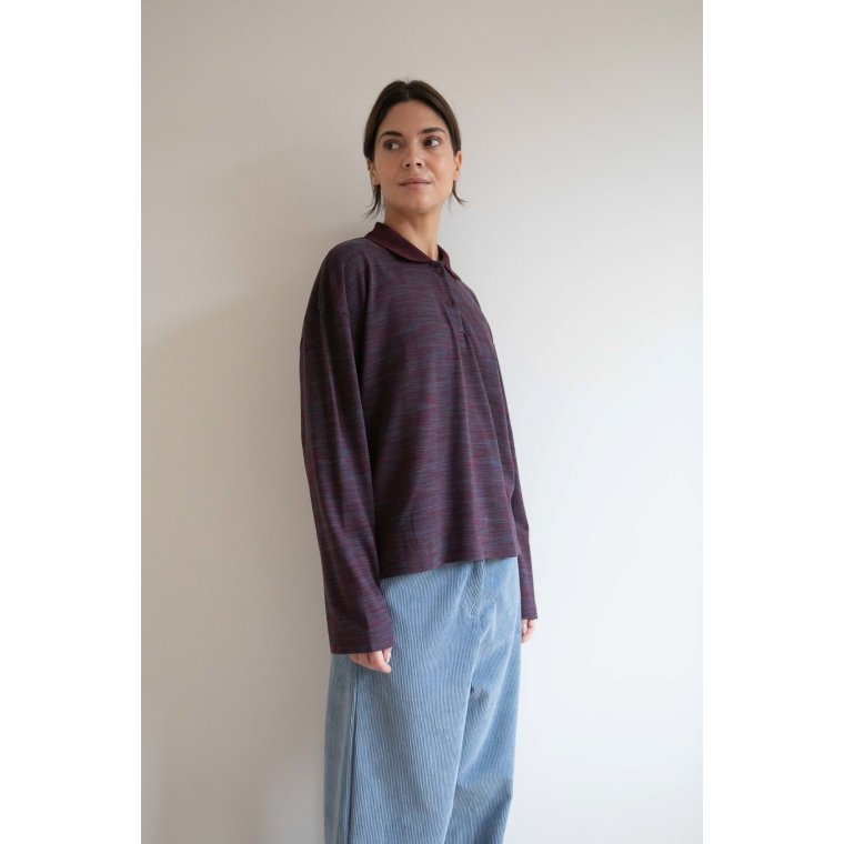 Studio Feder - PAULINE LS POLO - PLUM