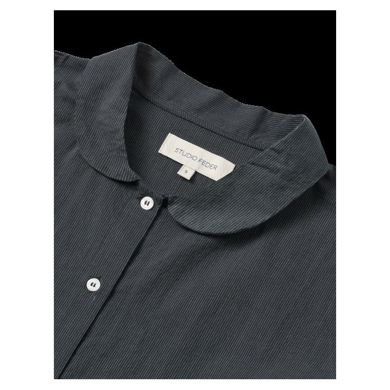 Studio Feder - PETRA SHIRT - COTTON - BLACK PINSTRIPE