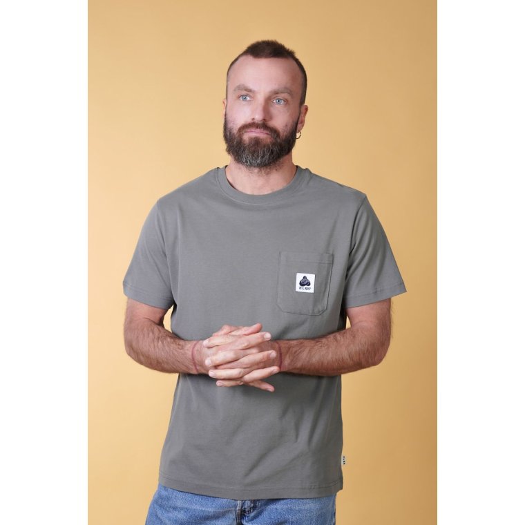 ELSK - POCKET MEN'S BRUSHED T-SHIRT - CASTOR GRAY