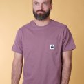 ELSK - POCKET MEN'S BRUSHED T-SHIRT - DUSTY AUBERGINE