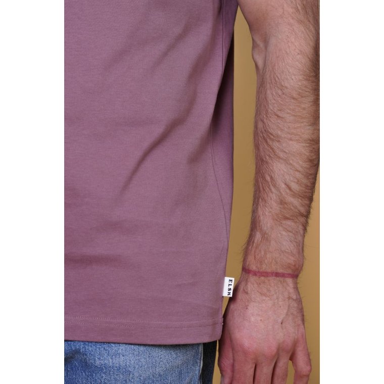 ELSK - POCKET MEN'S BRUSHED T-SHIRT - DUSTY AUBERGINE