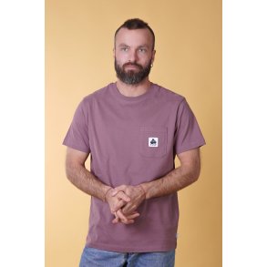 ELSK - POCKET MEN'S BRUSHED T-SHIRT - DUSTY AUBERGINE