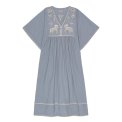 HABIBA - POLLY EMBROIDERY DRESS 3/4 SLEEVE - Sea