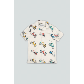 LAKOR - Puch Color Short Sleeve Shirt - Star White
