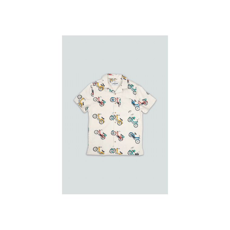 LAKOR - Puch Color Short Sleeve Shirt - Star White