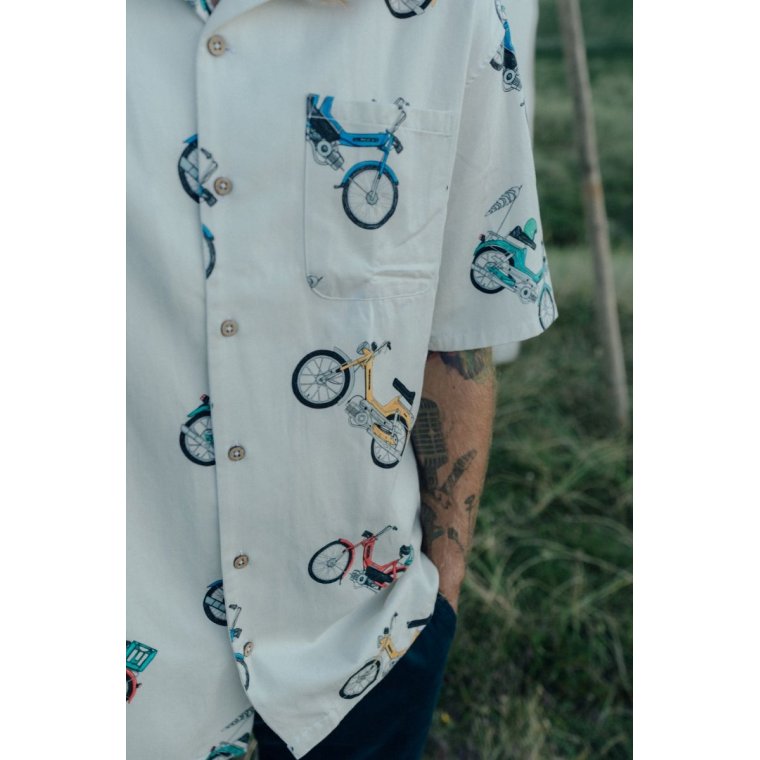 LAKOR - Puch Color Short Sleeve Shirt - Star White