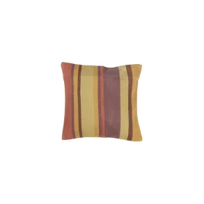 Ib Laursen - Pudebetr�k med fyld multistribet rust/gr�n/karry/brune farver, bagside i ubleget l�rred