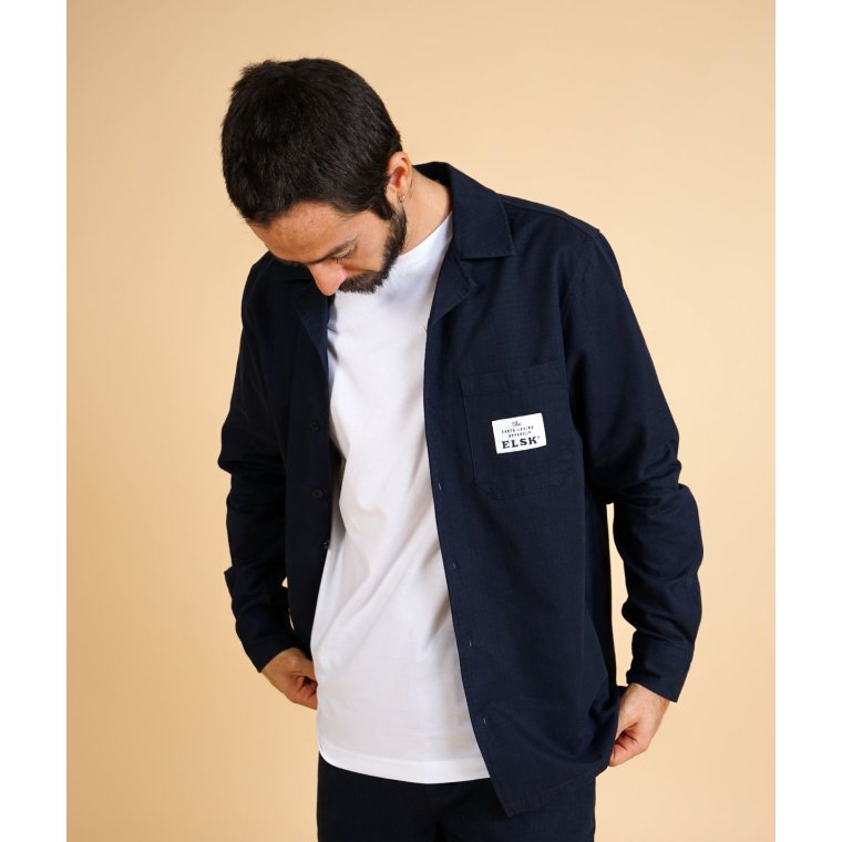 ELSK - RIPSTOP MEN'S LS SHIRT - DARK NAVY