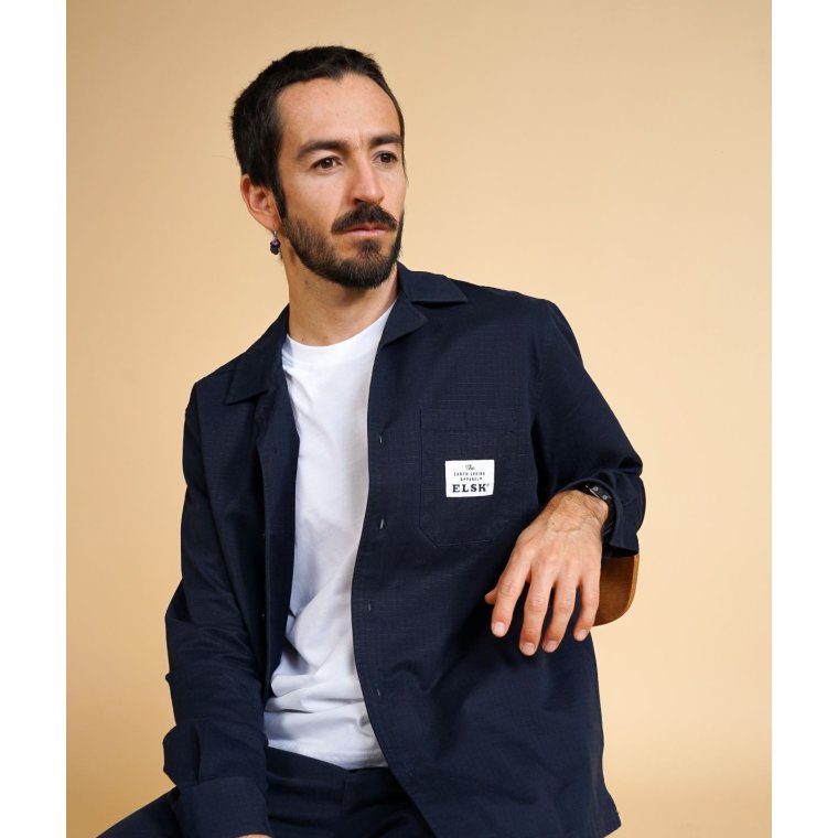 ELSK - RIPSTOP MEN'S LS SHIRT - DARK NAVY