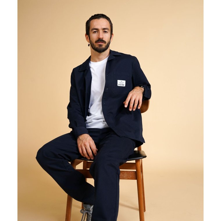 ELSK - RIPSTOP MEN'S LS SHIRT - DARK NAVY