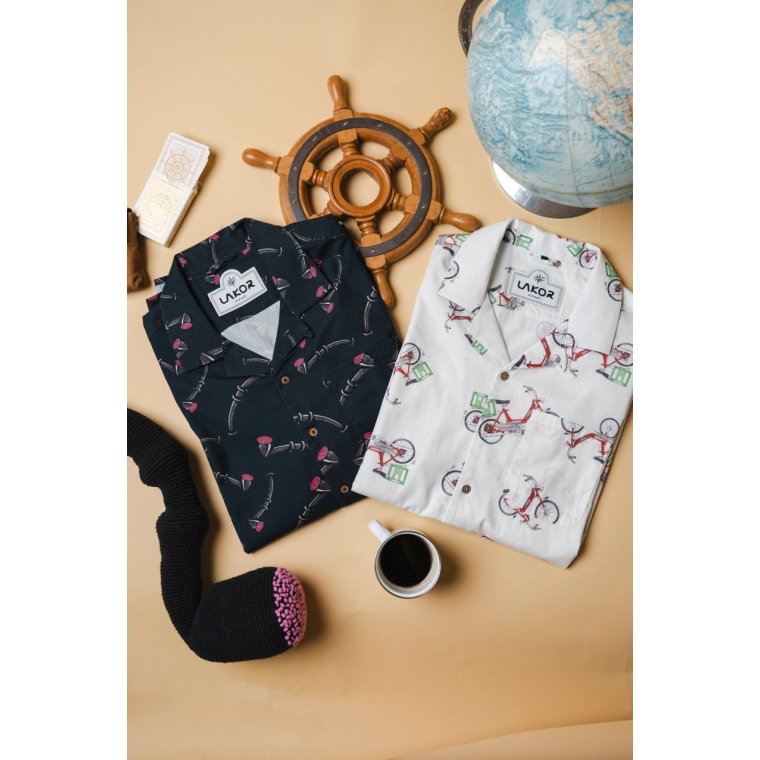 LAKOR - RED PUCH SHIRT - Star White