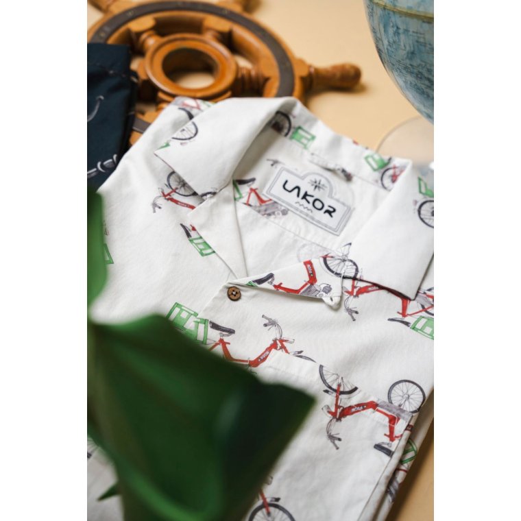 LAKOR - RED PUCH SHIRT - Star White