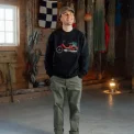 LAKOR - Red Maxi Crewneck - Moonless Night