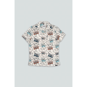 LAKOR - Roadtrip Mixtape Short Sleeve Shirt - Starwhite