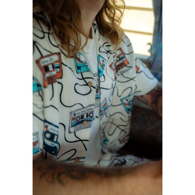 LAKOR - Roadtrip Mixtape Short Sleeve Shirt - Starwhite