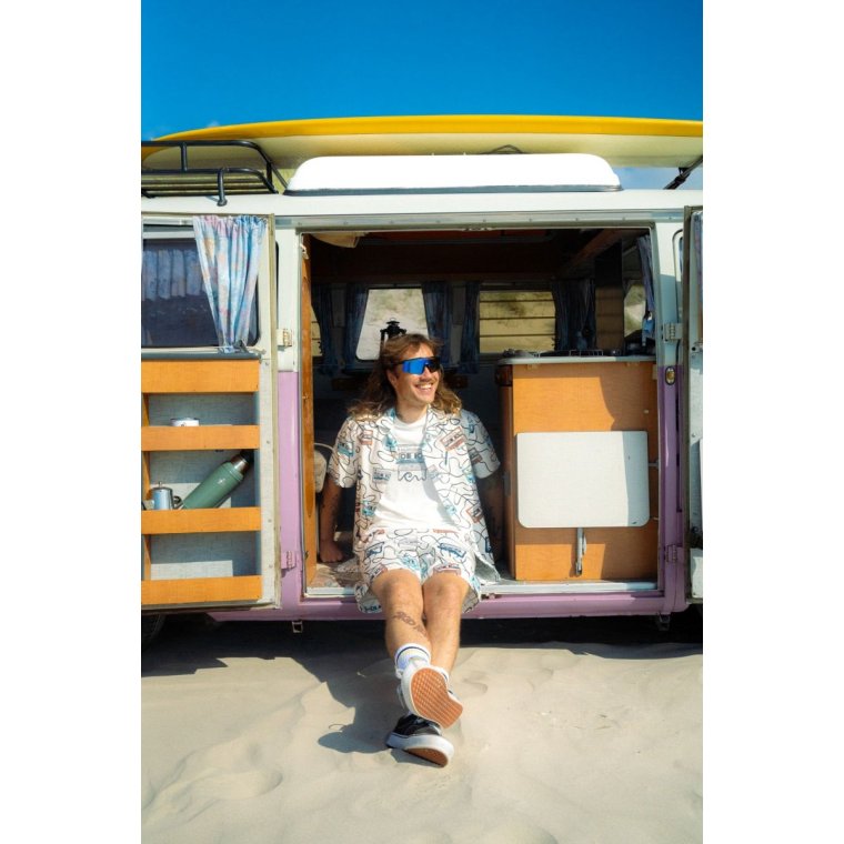 LAKOR - Roadtrip Mixtape Short Sleeve Shirt - Starwhite