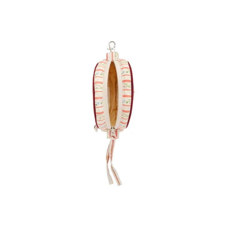 Maanesten - Rui Keychain Bag - Summer Stripes Peach