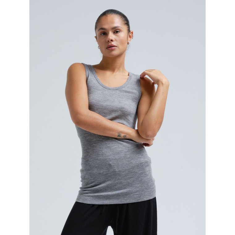 SEAMLESS BASIC - Woolen Isa- Grey Melange