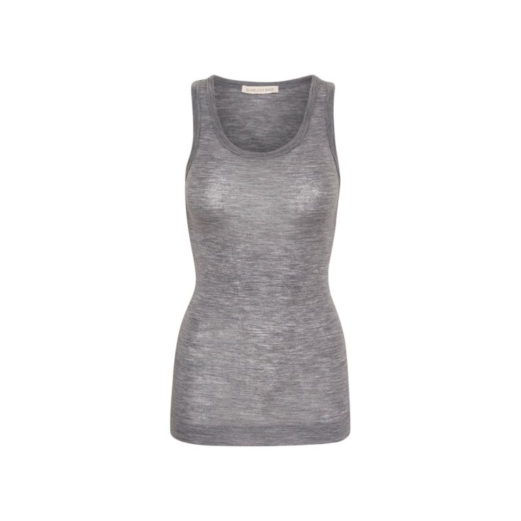 SEAMLESS BASIC - Woolen Isa- Grey Melange