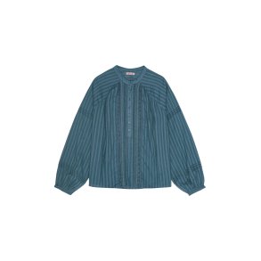 HABIBA - LAURA BLOUSE WITH GATHERINGS - SEA