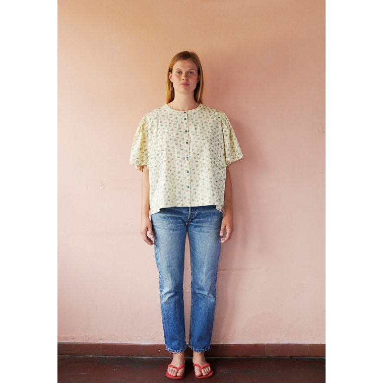 HABIBA - LITTLE BOW BUTTERFLY SHIRT - VANILLA