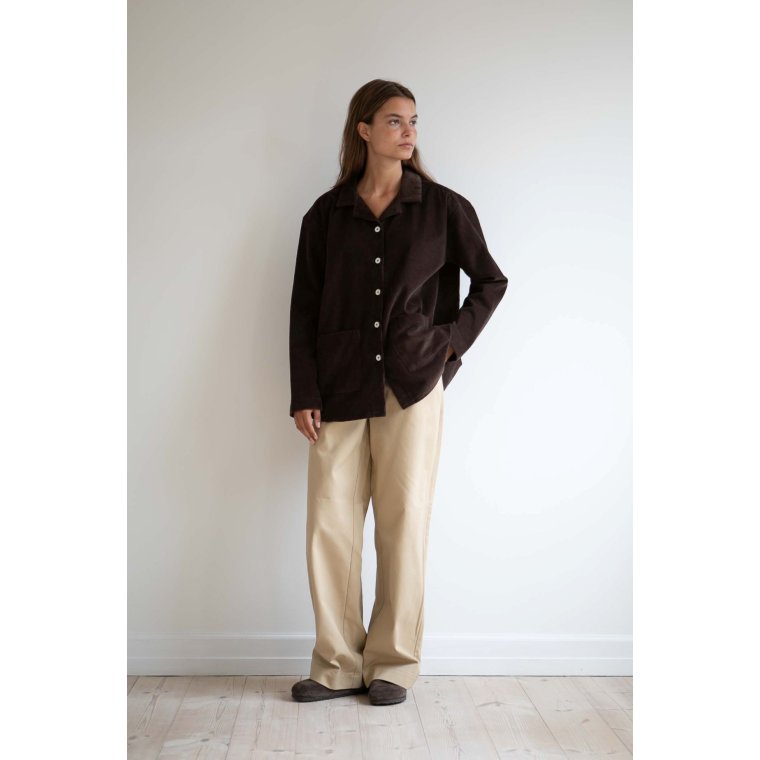 Studio Feder - SILJA SHIRT - CORDUROY - DARK BROWN