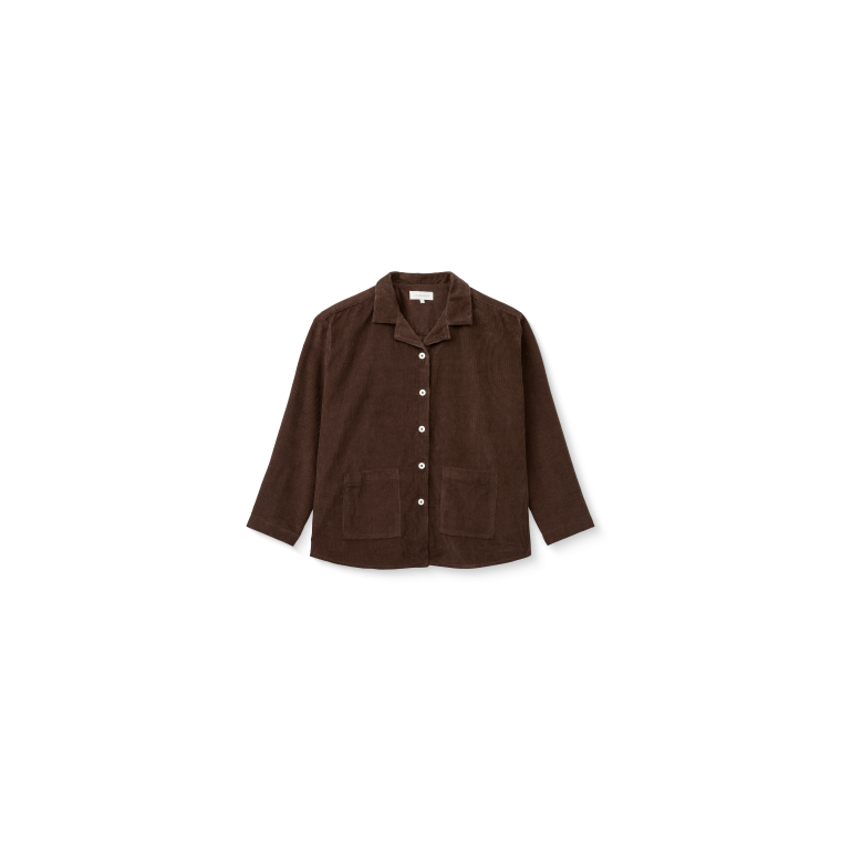 Studio Feder - SILJA SHIRT - CORDUROY - DARK BROWN