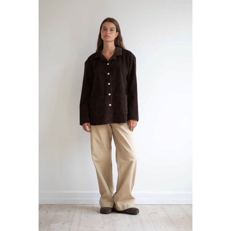 Studio Feder - SILJA SHIRT - CORDUROY - DARK BROWN