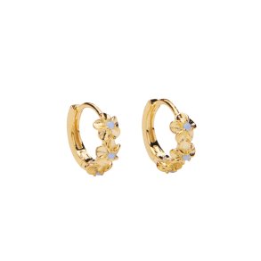 PICO - Aster Crystal Hoops - forgyldt - Blue Opac