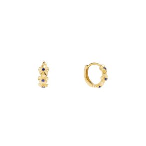 PICO - Aster Crystal Hoops - forgyldt - Midnight