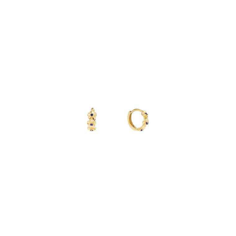 PICO - Aster Crystal Hoops - forgyldt - Midnight