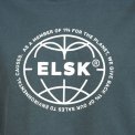 ELSK - STATEMENT GLOBE MEN'S BRUSHED T-SHIRT - STONE GREEN