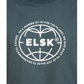 ELSK - STATEMENT GLOBE MEN'S BRUSHED T-SHIRT - STONE GREEN