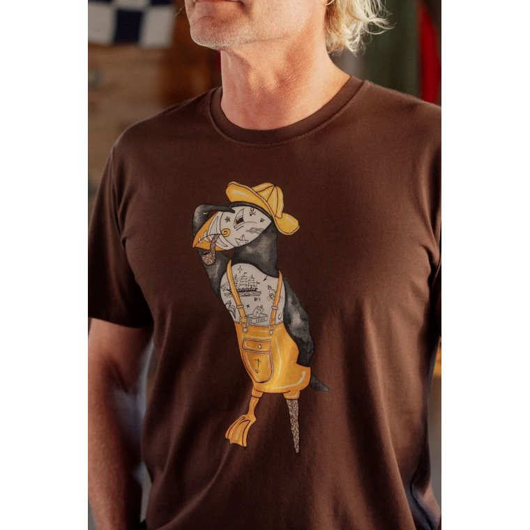 LAKOR - Sea Parrot Seaman T-shirt - Chicory Coffee