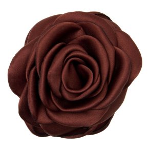 PICO - Small Satin Rose Claw - Chocolate